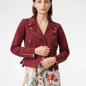 Club Monaco Kapri Moto Jacket in Burgandy